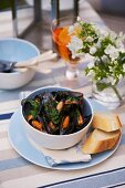 Mussels in cider sauce