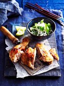 Aromatic kaffir chicken with a rice noodle salad