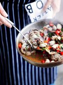 Vongole with garlic, chilli and basil