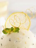 Buttermilk mousse with mint and lemon