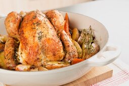 Rosemary chicken with roast vegetables