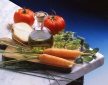 Ingredients for Mediterranean food