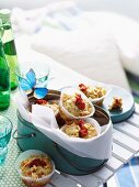 Courgette muffins with dried tomatoes and feta