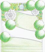 Garden plan with planting suggestions