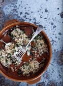 Herring with herbs and oat crust