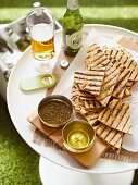 Grilled flatbread with za'atar