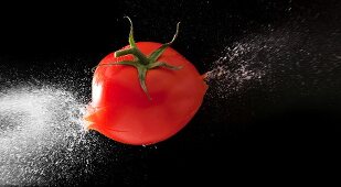 Explodierende Tomate