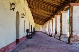 Arcade in Mission La Purisima State Historic Park, Lompoc, California