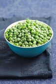 Frozen peas in a bowl