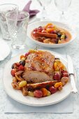 Roast pork with fruit