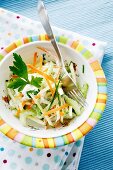 Vegetable salad with celery and carrots