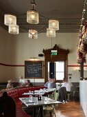 The bar and dining room at Jamie's Italian restaurant in Cheltenham, England