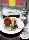 Arancini mit Pilzfüllung