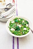 Erbsen-Bohnen-Salat mit Feta