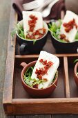 Quark terrine with sun-dried tomatoes and rocket