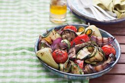 Grilled vegetables in a bowl