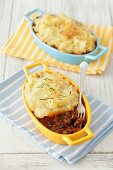 Moussaka with mashed potato