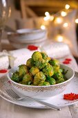 Brussel's sprouts with creme fraiche for Christmas dinner