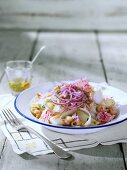 Potato salad with celery, radishes, onions and chervil & lemon dressing