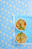 Small potato gratins with fennel leaves