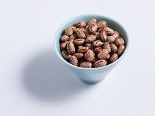 Borlotti beans in a bowl