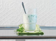 A yoghurt and herb drink