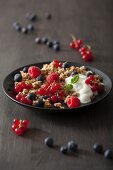 Muesli with fresh berries and yoghurt