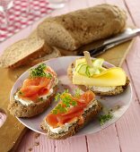 Wholemeal baguette with linseeds