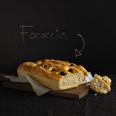 Focaccia with olives and rosemary