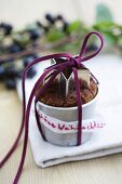 A chocolate muffin as a Christmas present