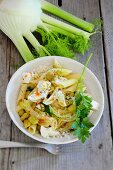 Pasta with fennel and fat beans