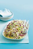 Cabbage salad with sour cream dressing