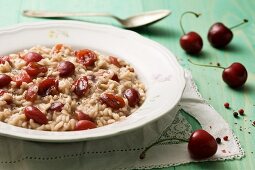 Risotto alle ciliegie (cherry risotto, Italy)