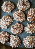 Oat-topped rolls