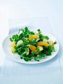 Wasserkressesalat mit Avocado und Orange