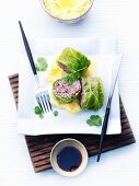 Asian savoy cabbage wraps