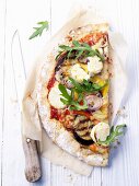 Pizza vegetaria al caprino (Vegetarische Pizza, Italien)