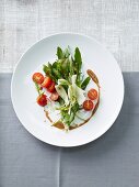 Rocket salad with cherry tomatoes and parmesan