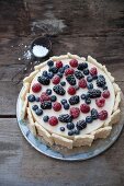 Mascarpone cake with forest berries