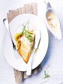 Salmon fillet with muscadet sauce
