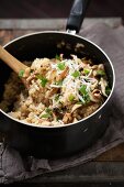 Mushroom Risotto in a Pot