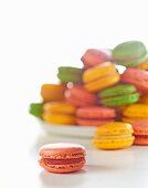 Colourful macaroons, close up