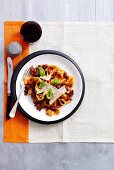 Pappardelle mit Ragout von der Lammhaxe