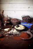 Ingredients for chocolate desserts