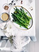 Green asparagus with blood-orange and chervil hollandaise