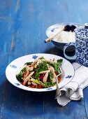 Quick chicken stir fry with lemon grass and vegetables (Asia)