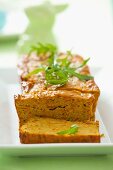 Vegetarian bean and carrot pâté with rocket