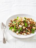 Blumenkohlsalat mit Kichererbsen und Quinoa