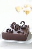 Chocolate cake with numbers