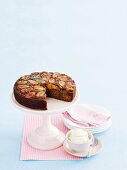 Banana rum and raisin upside down cake